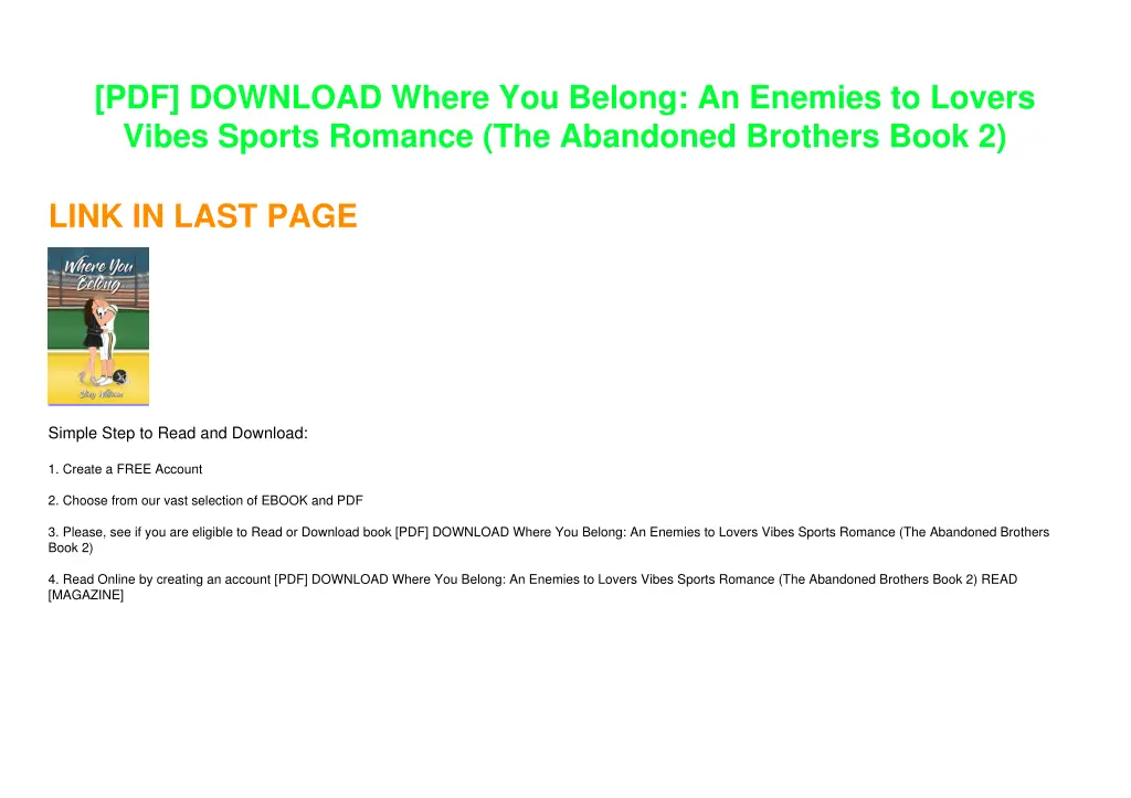 pdf download where you belong an enemies 1