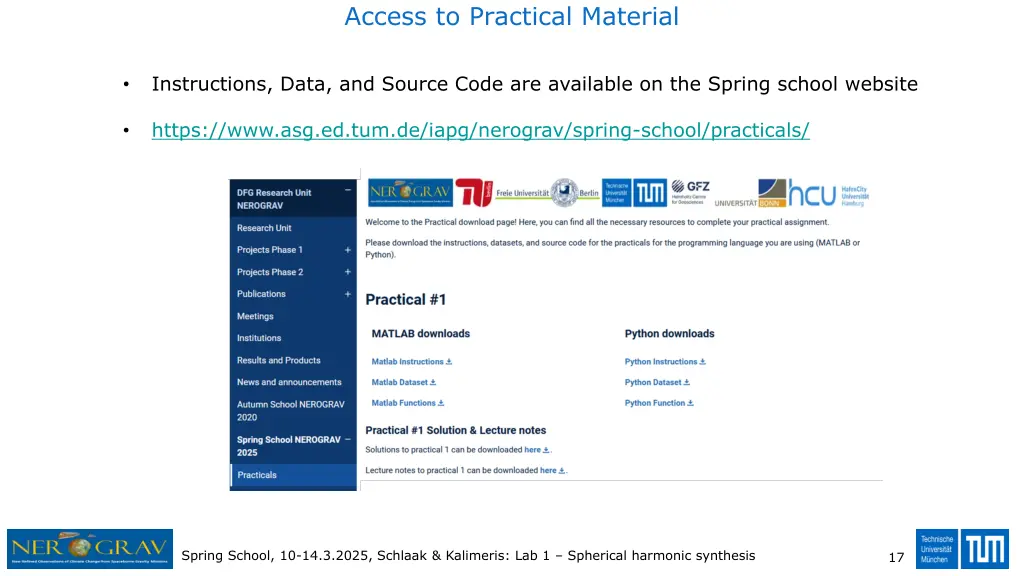 access to practical material