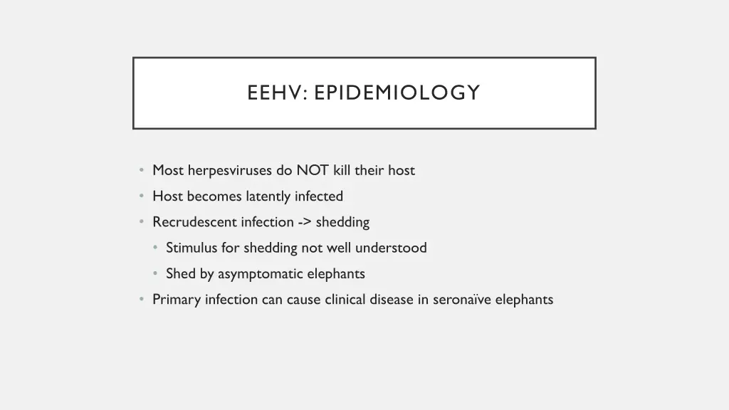 eehv epidemiology