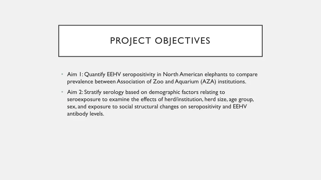 project objectives