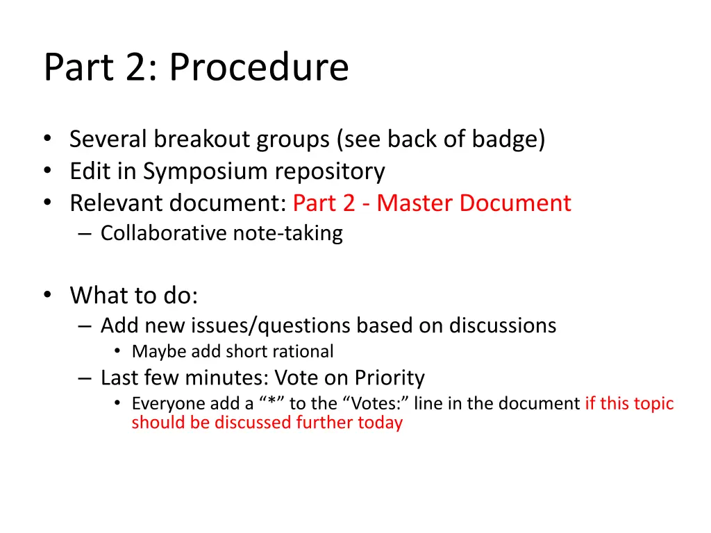 part 2 procedure