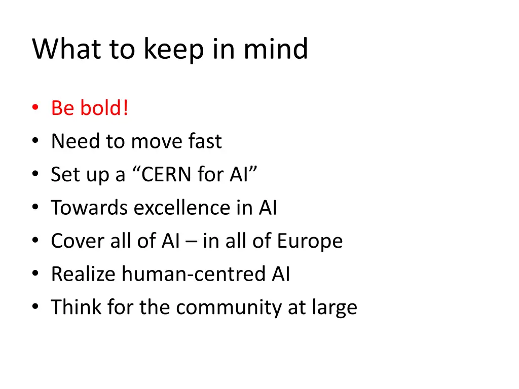 what to keep in mind