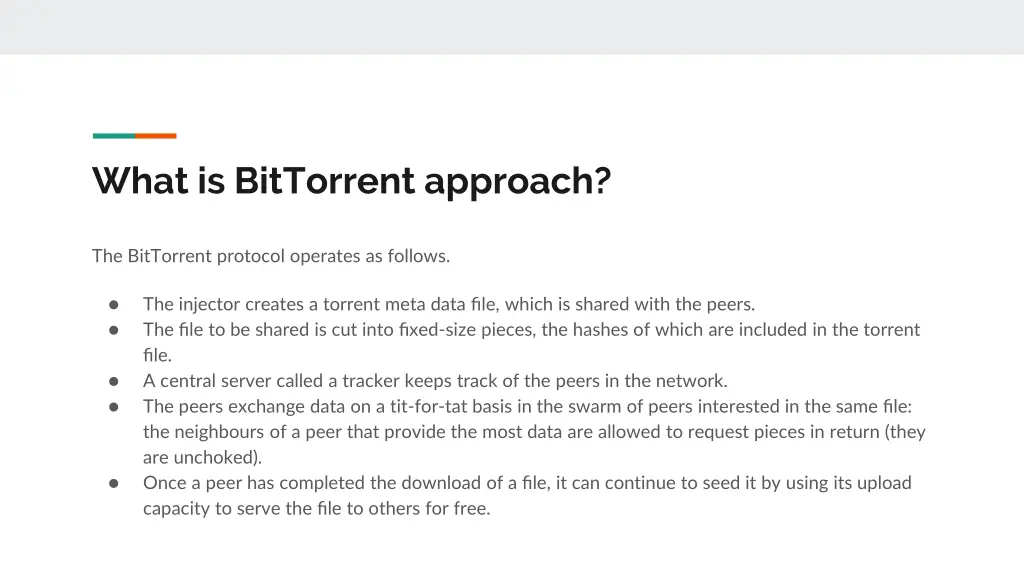 what is bittorrent approach