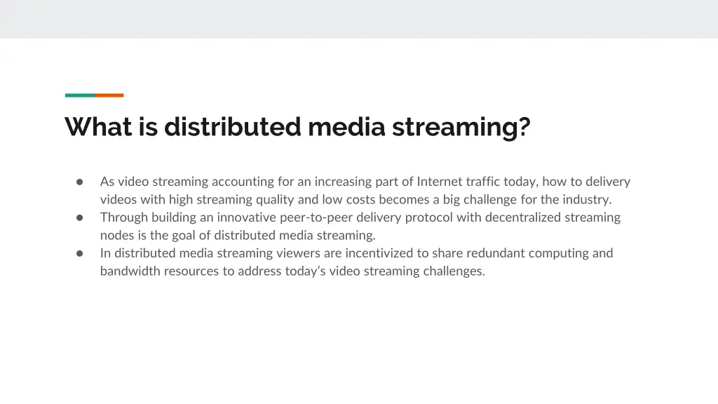 what is distributed media streaming