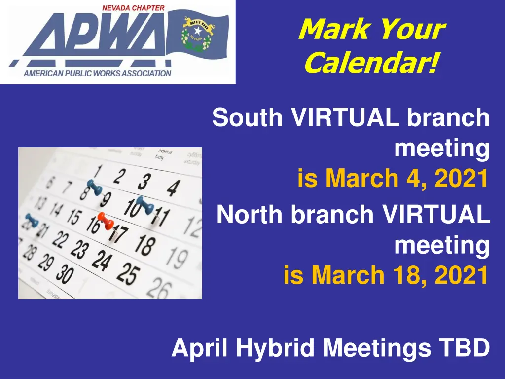 mark your calendar
