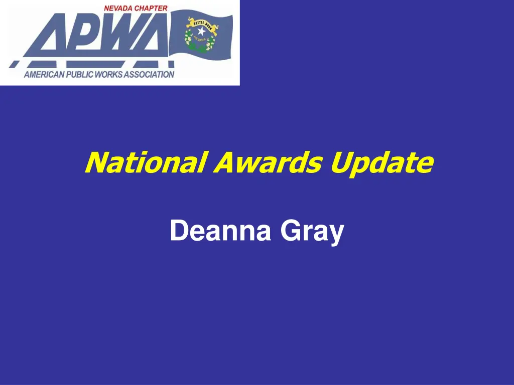 national awards update
