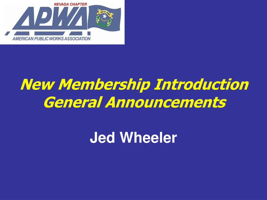 new membership introduction general announcements