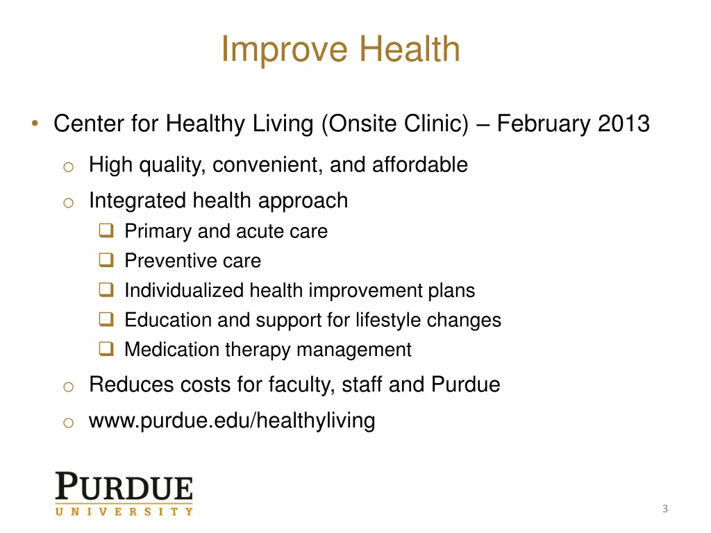 improve health
