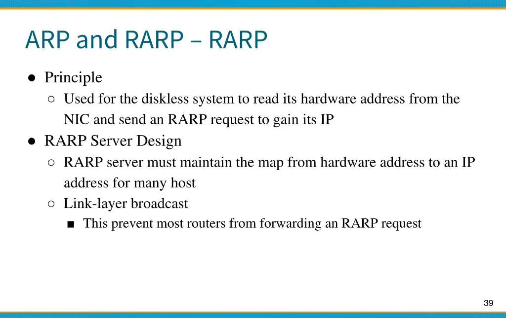 arp and rarp rarp