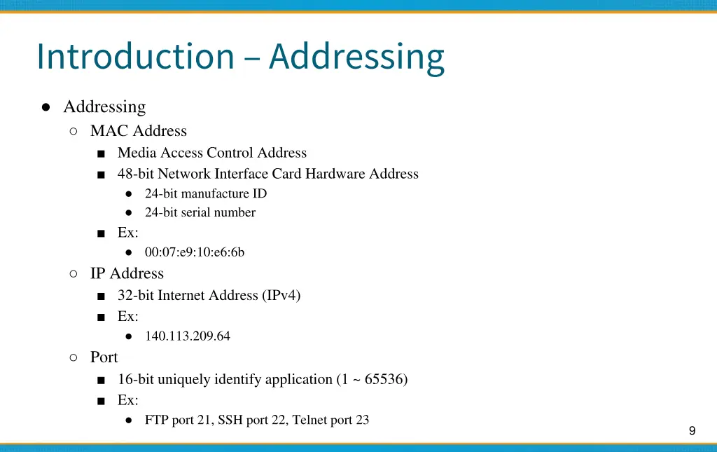 introduction addressing