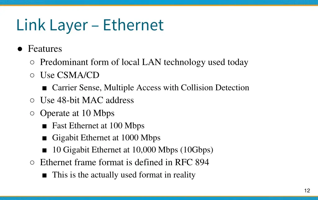 link layer ethernet