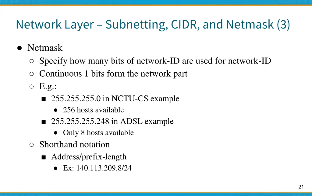 network layer subnetting cidr and netmask 3