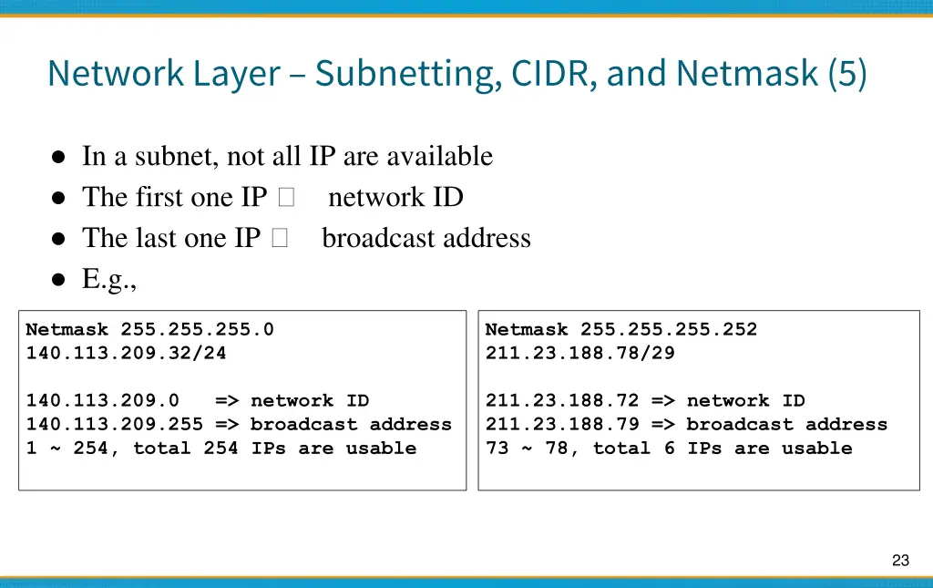 network layer subnetting cidr and netmask 5