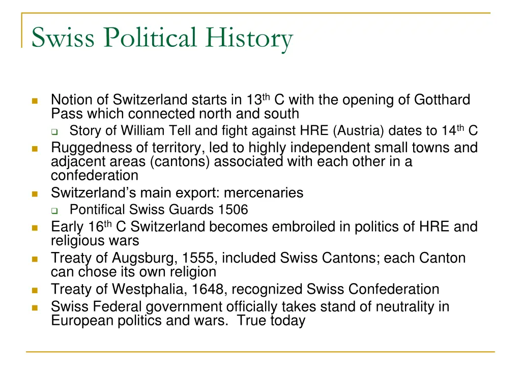 swiss political history