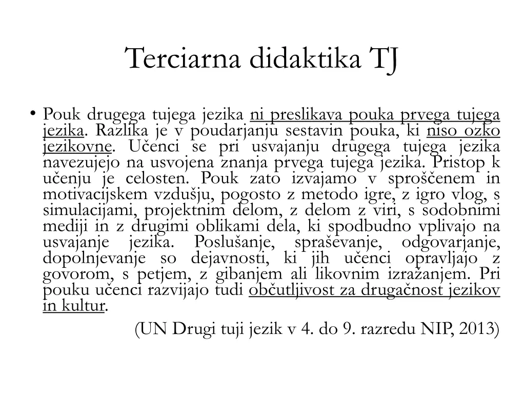 terciarna didaktika tj