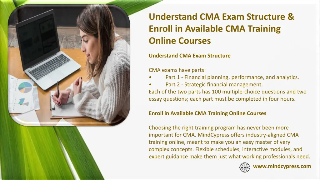 understand cma exam structure enroll in available