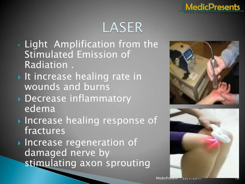 light amplification from the stimulated emission