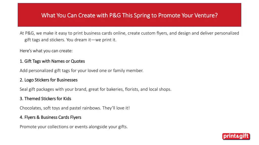 what you can create with p g this spring