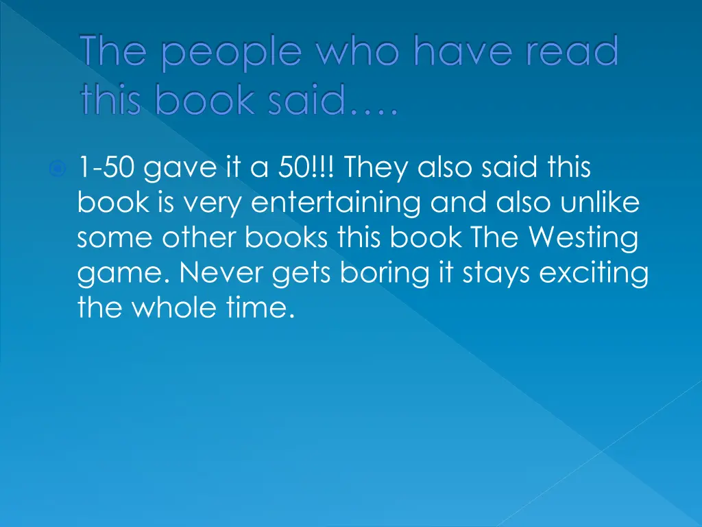 the people who have read this book said