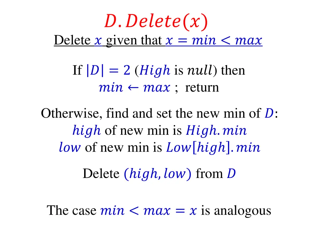 delete given that