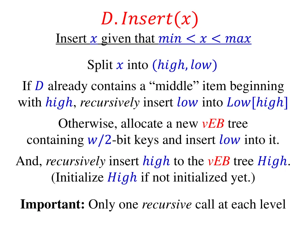 insert given that