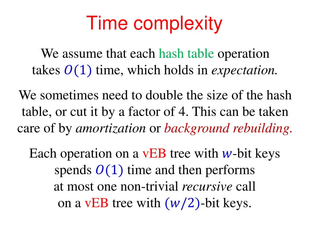 time complexity