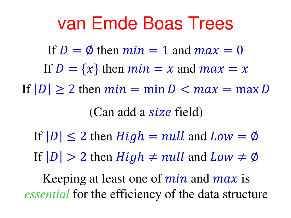 van emde boas trees 2