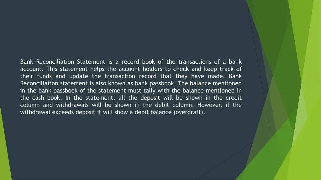 bank reconciliation statement is a record book