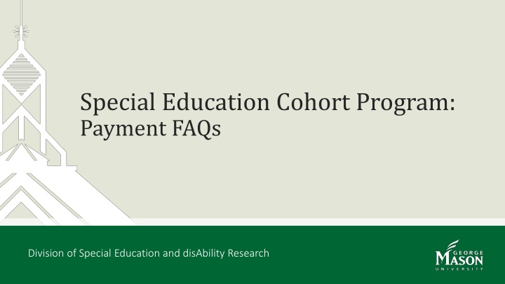 special education cohort program payment faqs