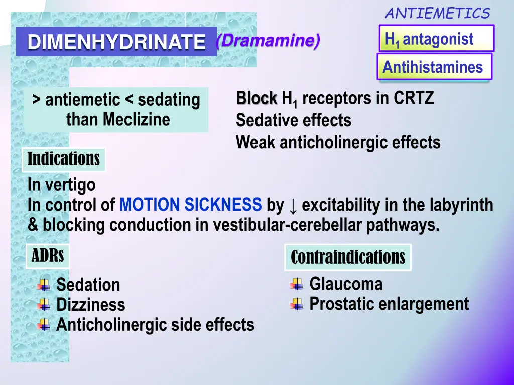 antiemetics