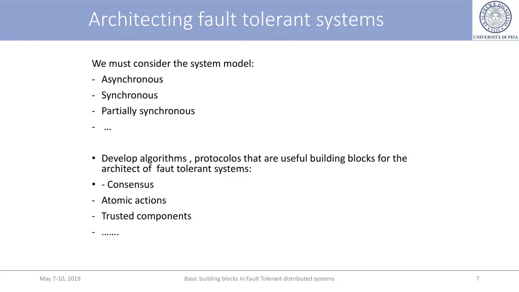 architecting fault tolerant systems