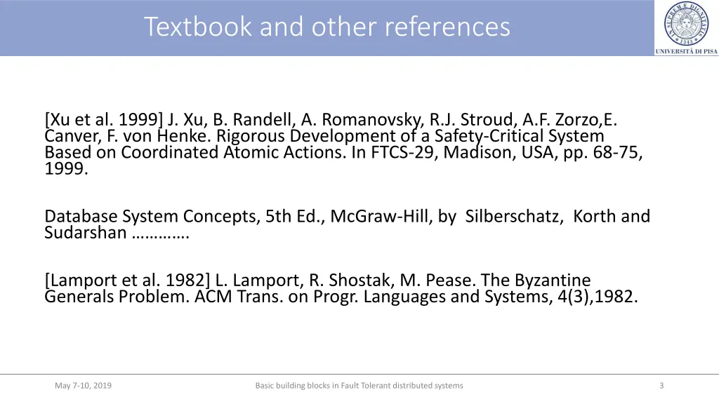 textbook and other references