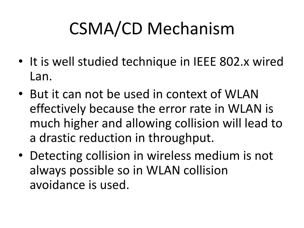 csma cd mechanism