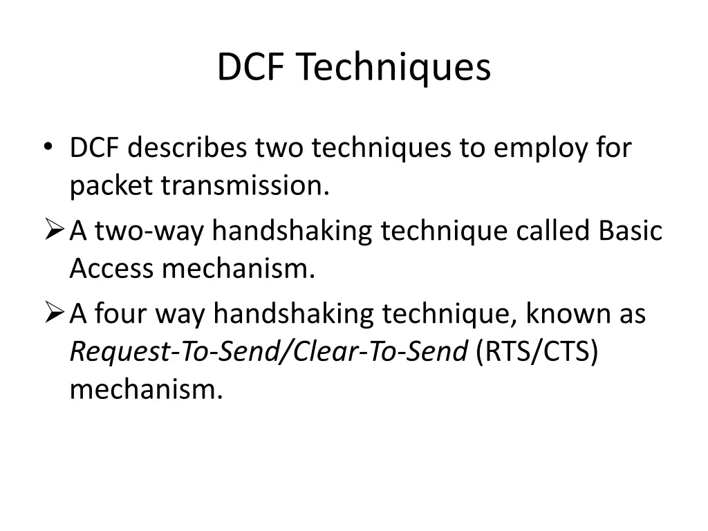 dcf techniques