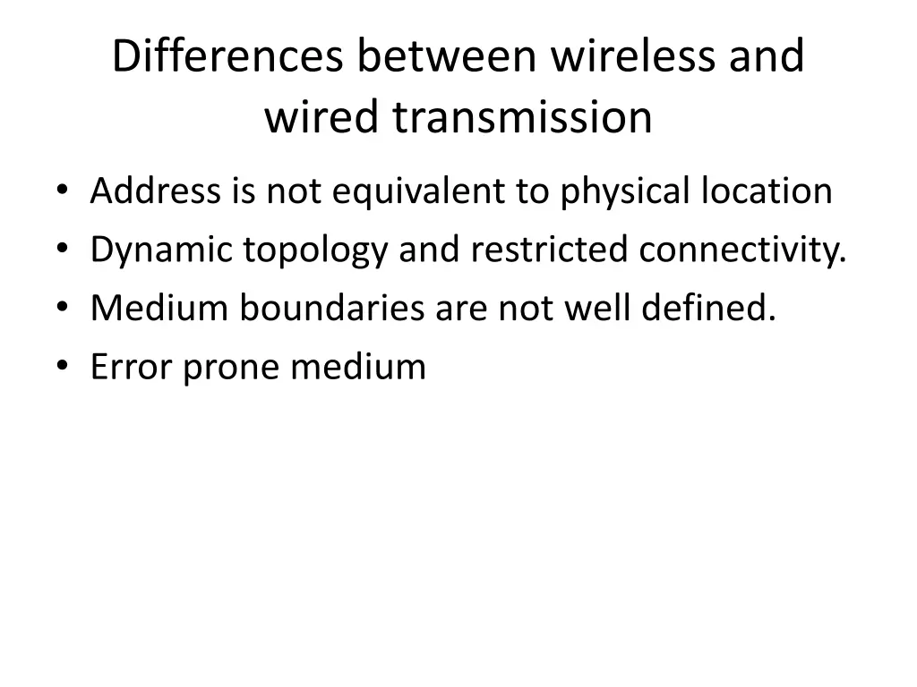 differences between wireless and wired