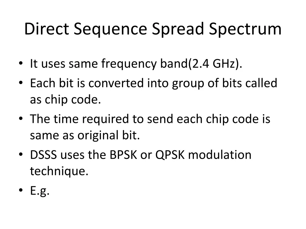 direct sequence spread spectrum
