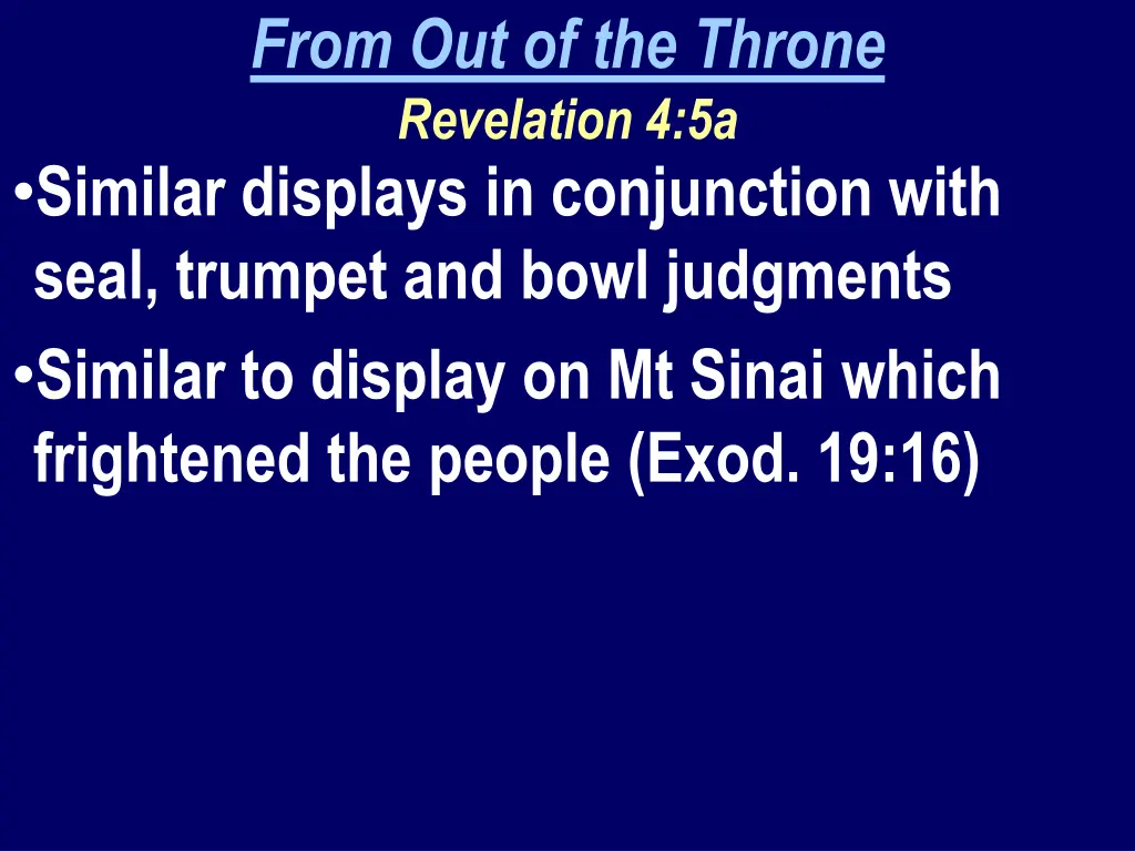 from out of the throne revelation 4 5a similar