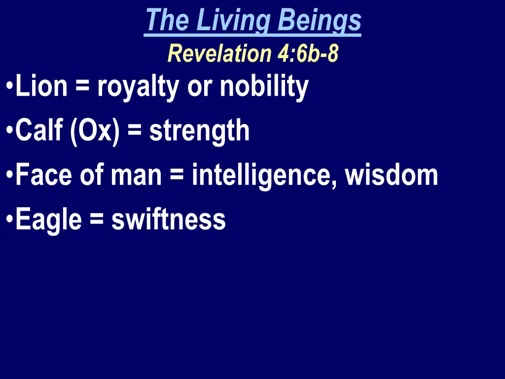 the living beings revelation 4 6b 8 2