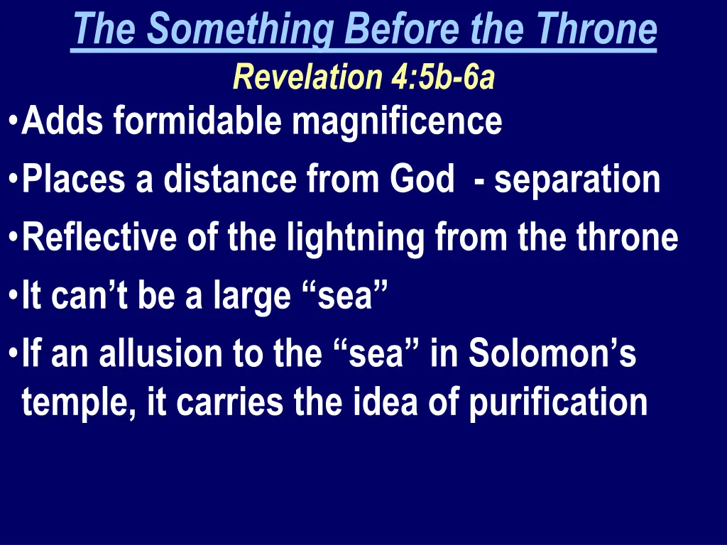 the something before the throne revelation