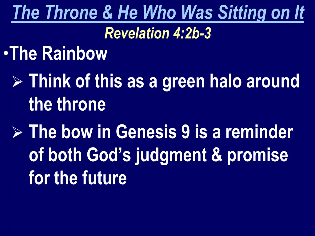 the throne he who was sitting on it revelation 2
