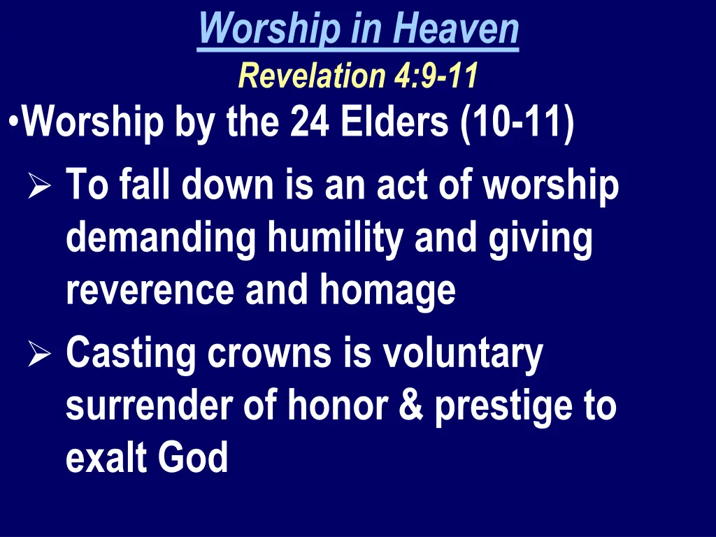 worship in heaven revelation 4 9 11 1