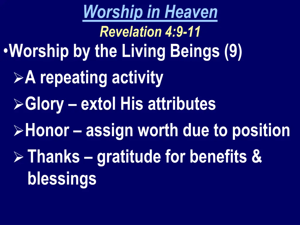 worship in heaven revelation 4 9 11