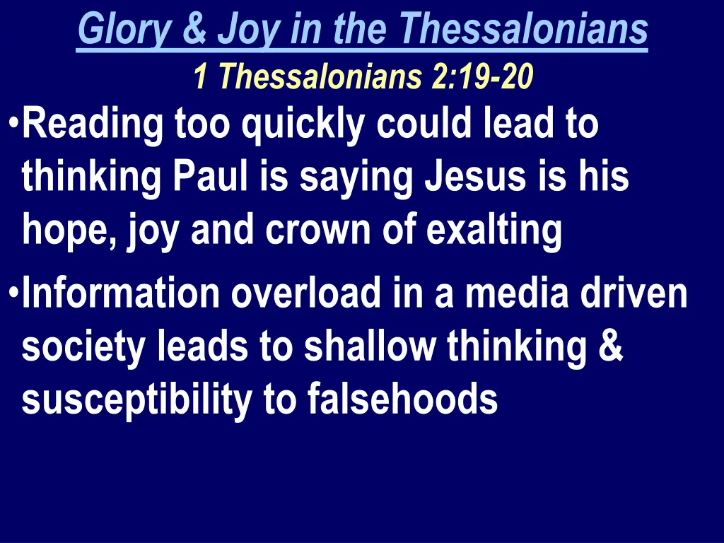 glory joy in the thessalonians 1 thessalonians