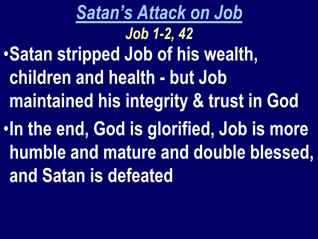 satan s attack on job job 1 2 42 satan stripped