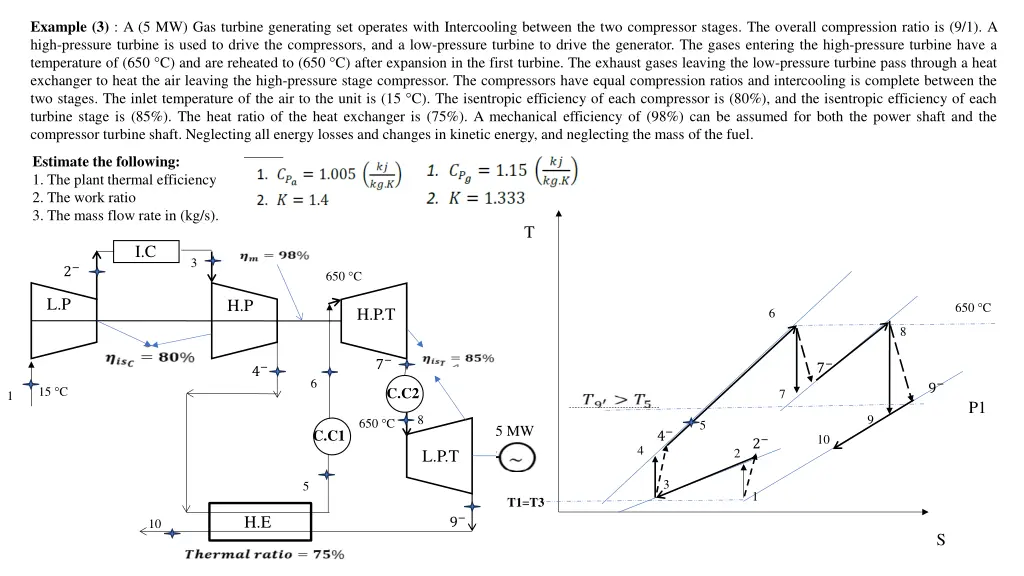 example 3 a 5 mw gas turbine generating