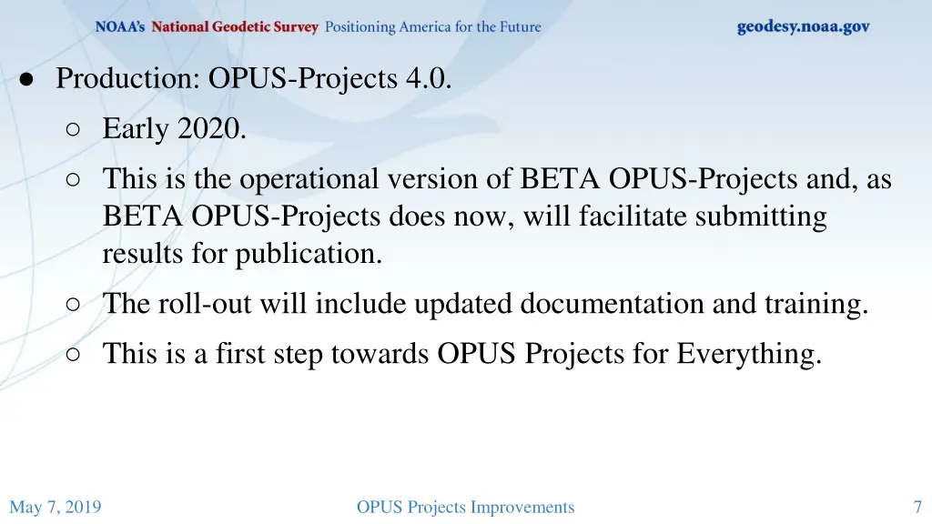 production opus projects 4 0 early 2020 this