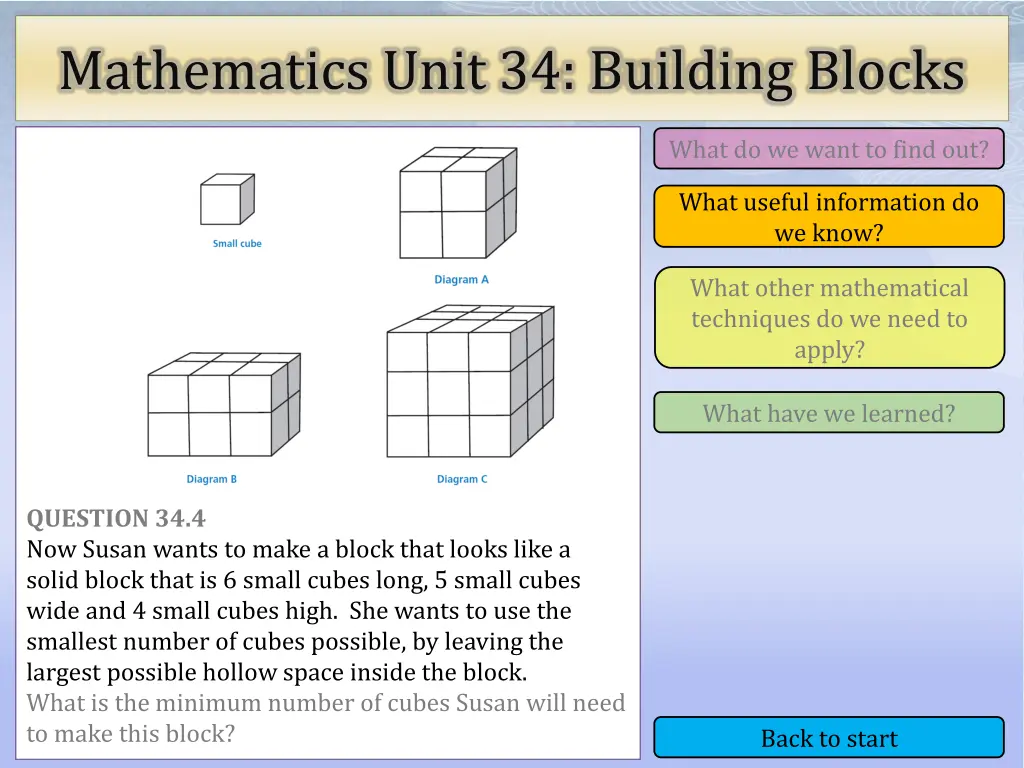 mathematics unit 34 building blocks 17