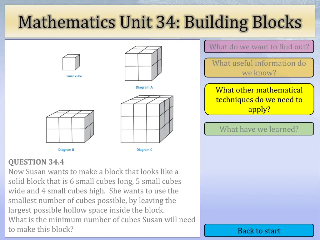 mathematics unit 34 building blocks 18