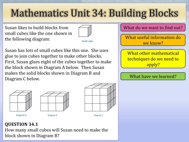 mathematics unit 34 building blocks
