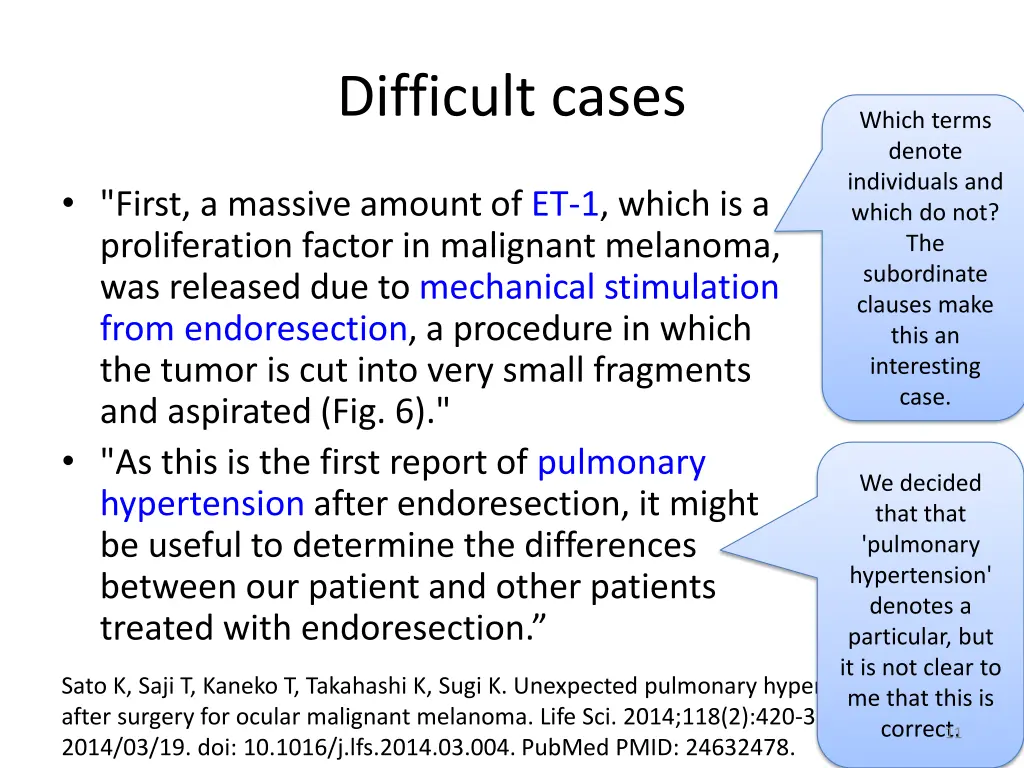 difficult cases